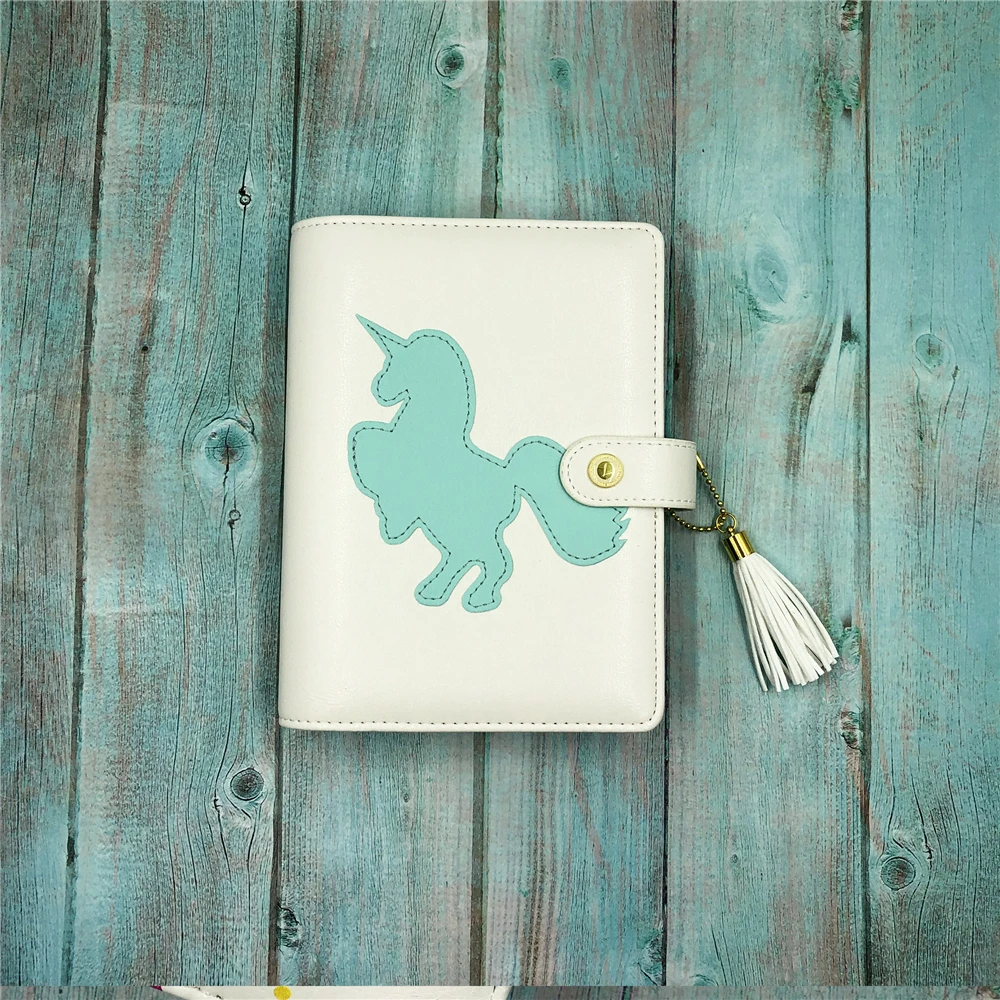 Unicorn От фенона кожаная обложка вкладыш блокнот А6 планировщик Органайзер Расписание Книга Личный Дневник Школьные принадлежности подарок канцелярские принадлежности - Цвет: Unicorn