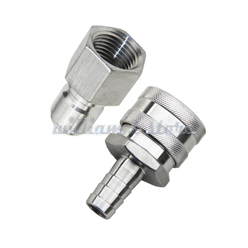 Набор быстрого отключения из нержавеющей стали 1/2 &quotБарб Женский и 1/2&quot FNPT