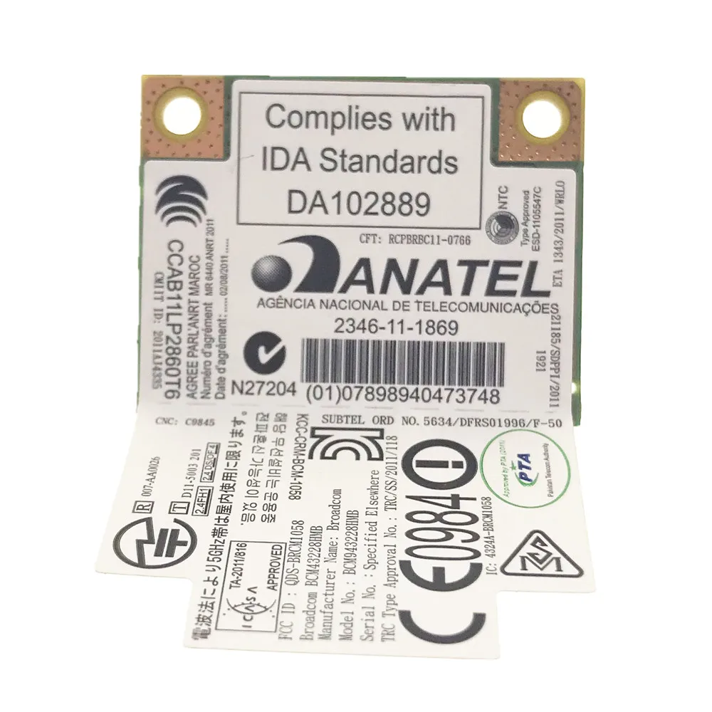 Для E135 E330 E335 X131E BCM943228HMB BCM43228 Поддержка Bluetooth 4 0 двухдиапазонный 300M половинная мини