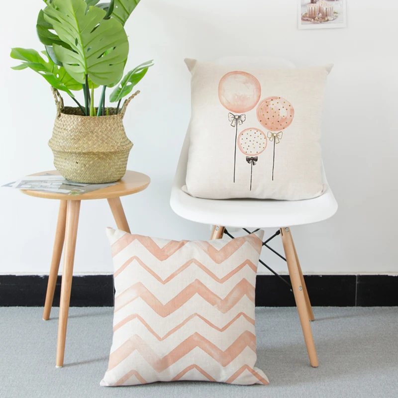 Нордический Фламинго перьевая Подушка с воздушным шаром крышка Акварельная