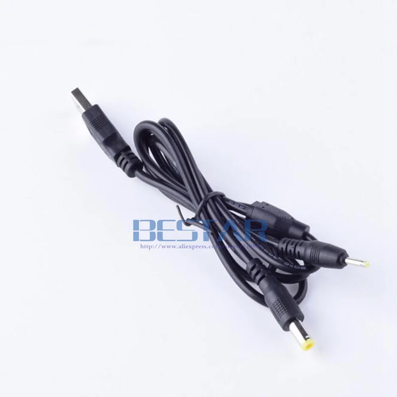 Черный 1 в 2 выхода USB A штекер постоянный ток 5*0 7 5 мм x 0 и DC 5*2 5x2 5/2 мужской баррель Jack