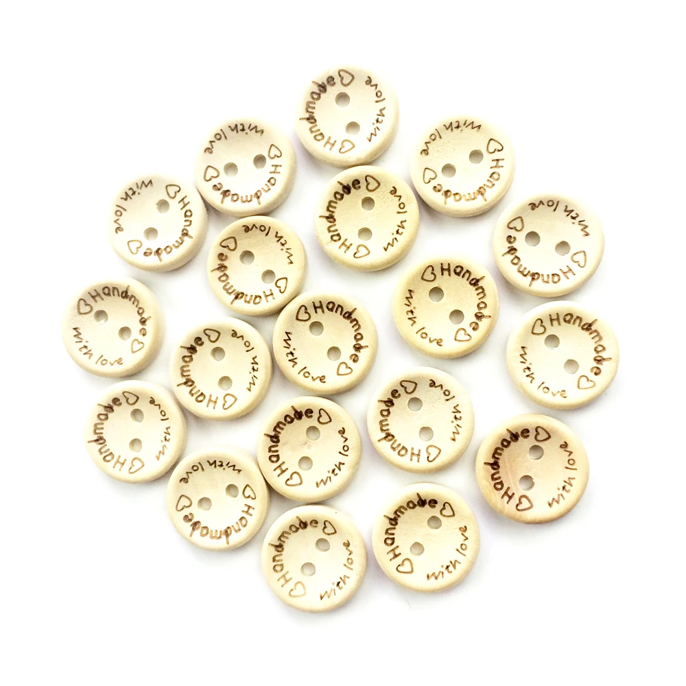 100 шт. ручной работы деревянная бирка для пуговиц одежды аксессуары скрапбукинга