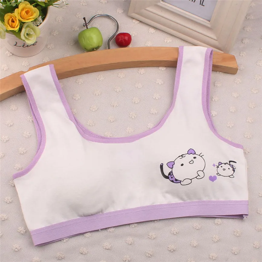 Милый модный бюстгальтер для девочек Нижнее белье с принтом Бюстгальтер Жилет