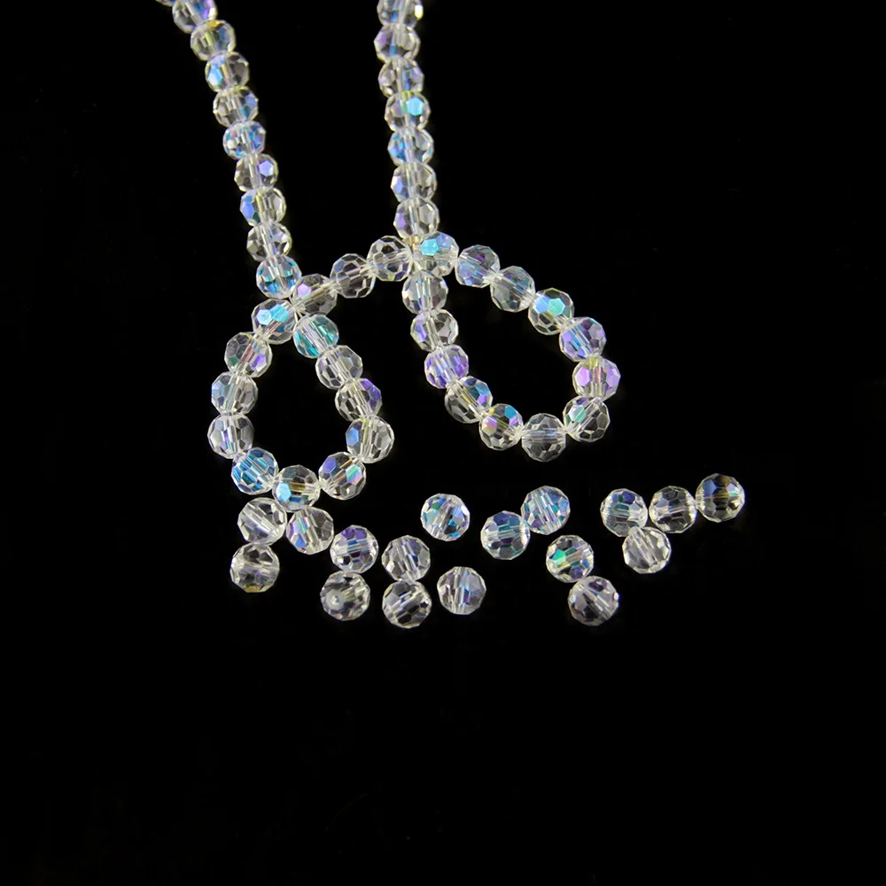 4mm 6mm 8mm 32 Faceted Bead Austria Transparent Crystal glass Ball Beads Spacer for DIY Jewelry Making | Украшения и аксессуары