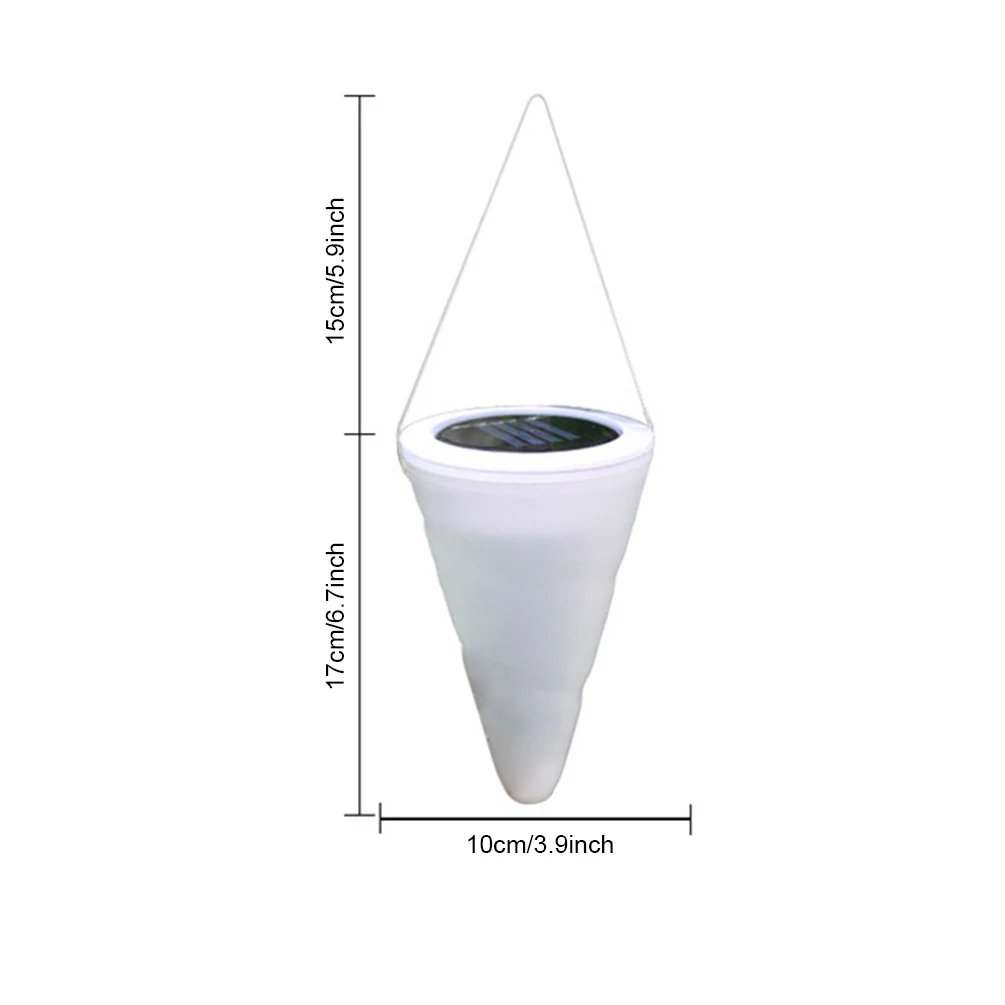 LEDGLE Solar Patio Light Hanging LED Conical Lights for Yard Garden 2 Power Supply Ways IP65 Waterproof Outdoor Lighting | Освещение