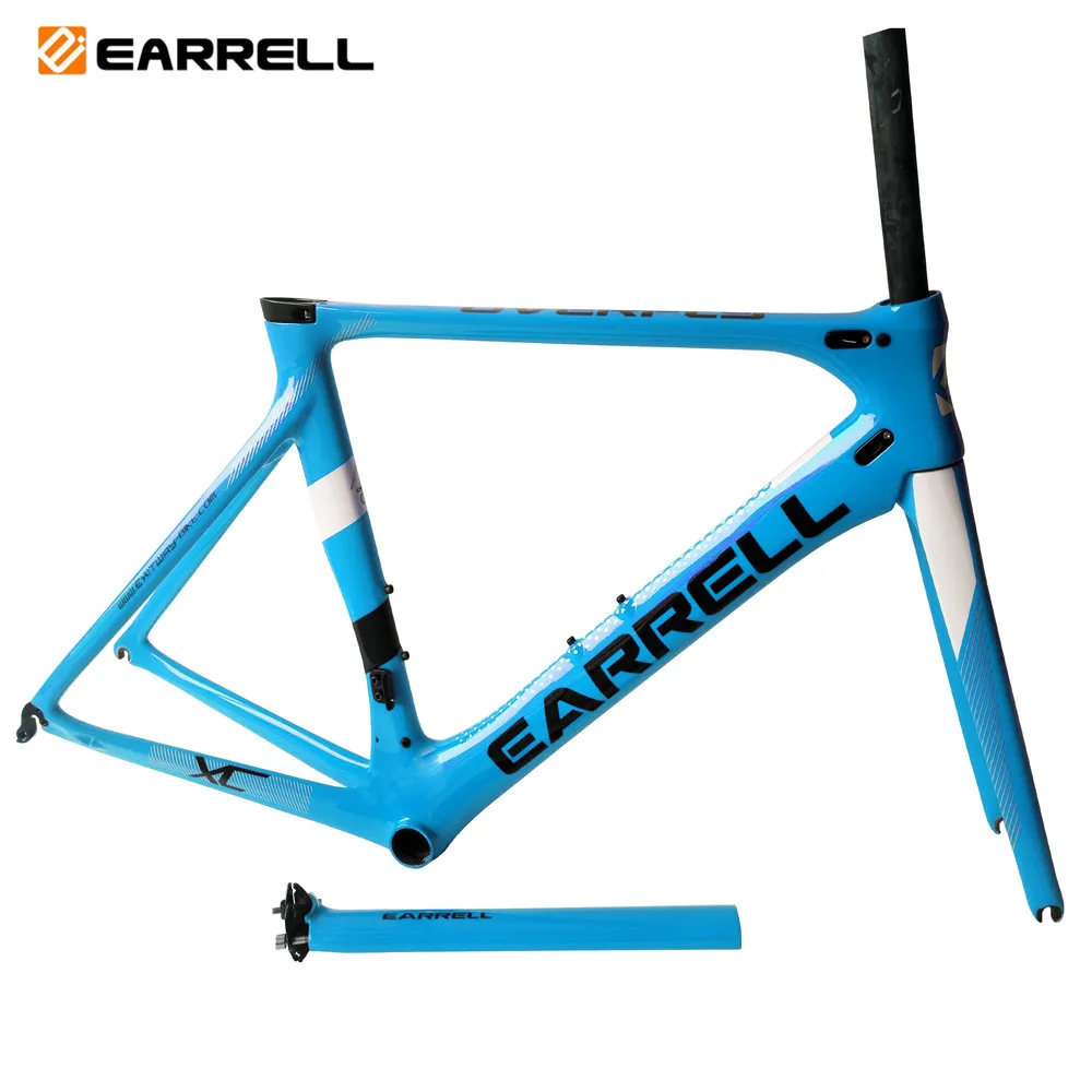 2019 Earrell T800 UD глянцевая поверхность дорожный велосипед карбоновая рама под заказ