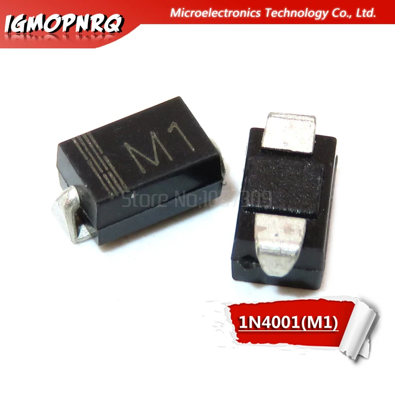 100 шт. 1N4001 M1 1N4004 M4 1N4007 M7 FR107 RS1M FR207 RS2M HER108 US1M SF18 ES1J SF14 ES1D|Диоды| |