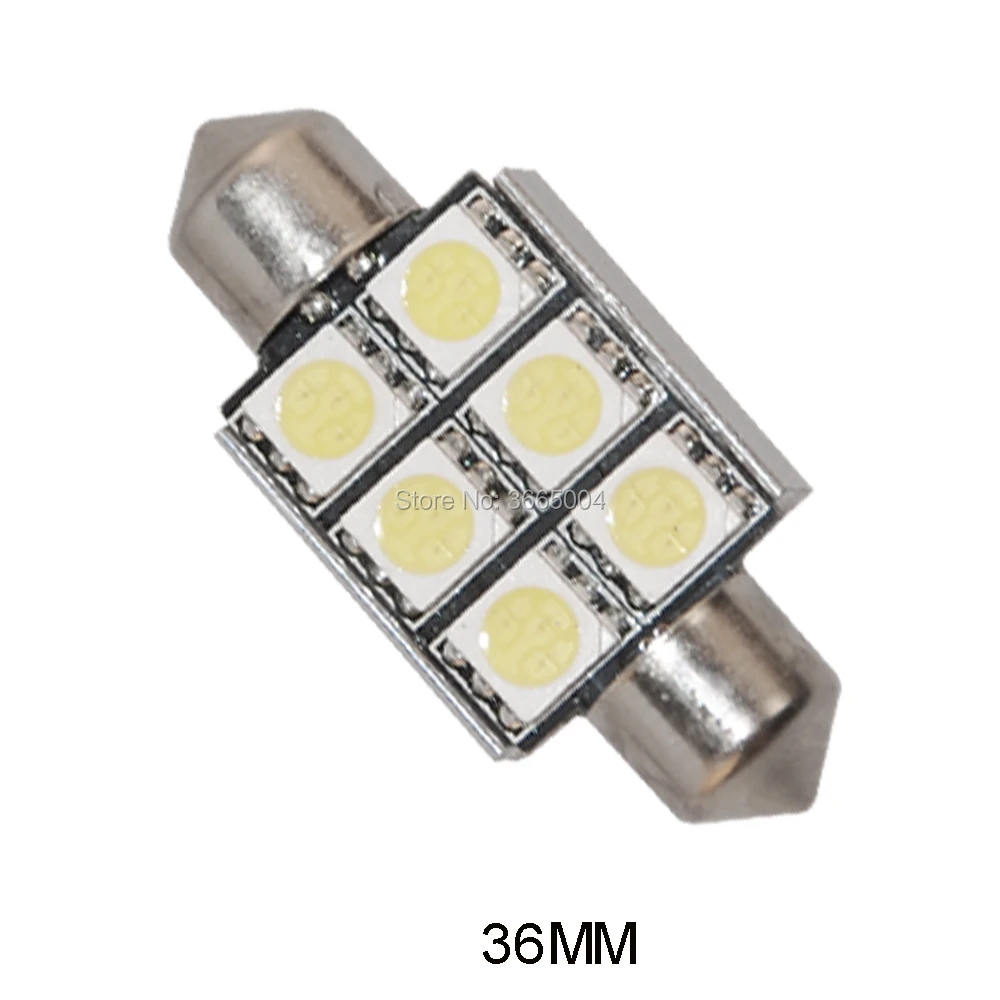 2 шт. 36 мм 39 42 Canbus Ошибка Купол гирлянда 6SMD 8SMD 5050 светодиодный источник света для