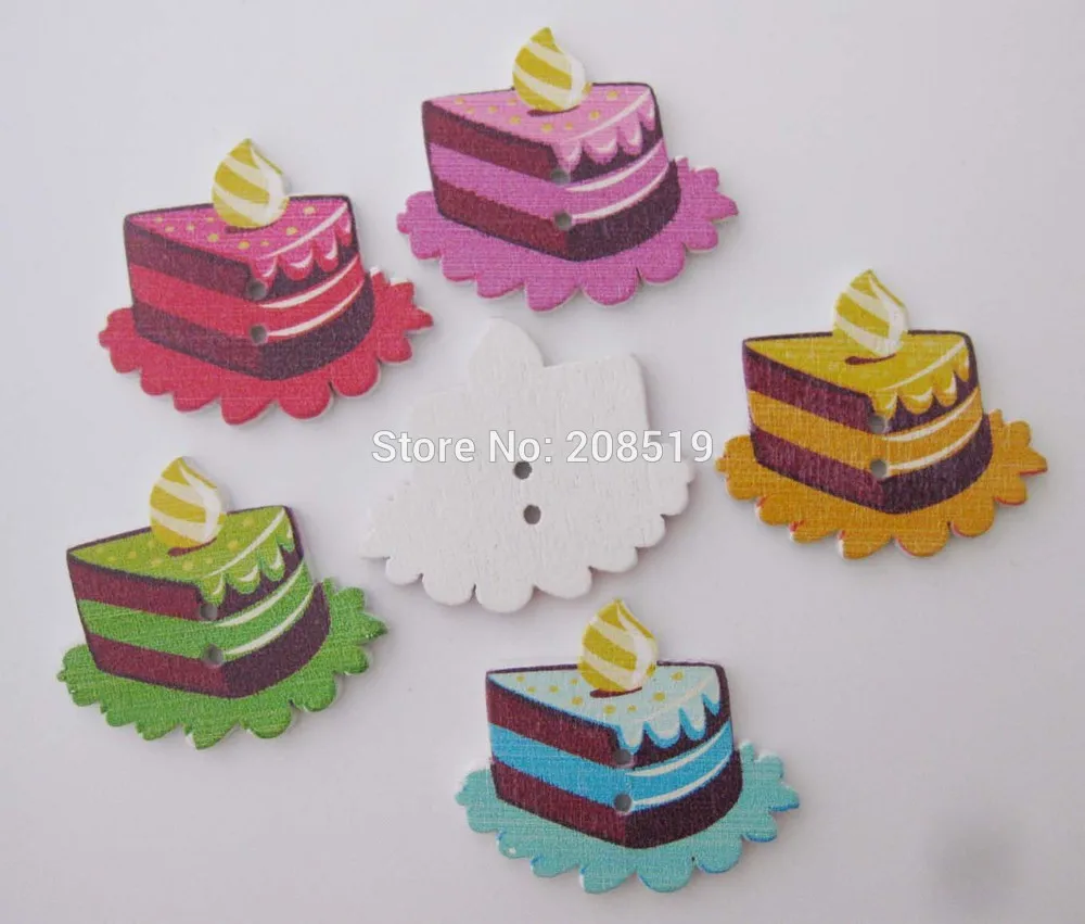 WBNWWA с днем рождения торт украшение для дома Швейные Кнопки рукоделия случайным