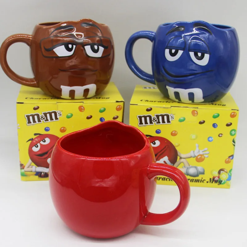 Новинка 680 мл M& M кофейные кружки керамические чайные чашки и кружки большой емкости марка милый боб Экспрессия мультфильм посуда для напитков подарки для детей