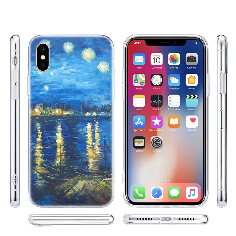 Hot Van Gogh Tardis Fashion Silicone Case Cover for Apple iPhones 11 Pro XS Max X XR 7 8 6 6s Plus 5S SE TPU Soft Phone Cases | Мобильные