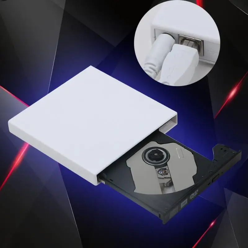 USB 2 0 внешний CD Rom/CD RW/Combo/DVD Rom записывающее устройство с кабелем для передачи