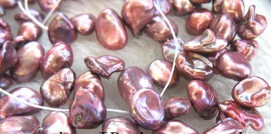 free shipping 00638 freshwater pearl red reborn keshi 7-10mm 14.5" loose beads | Украшения и аксессуары