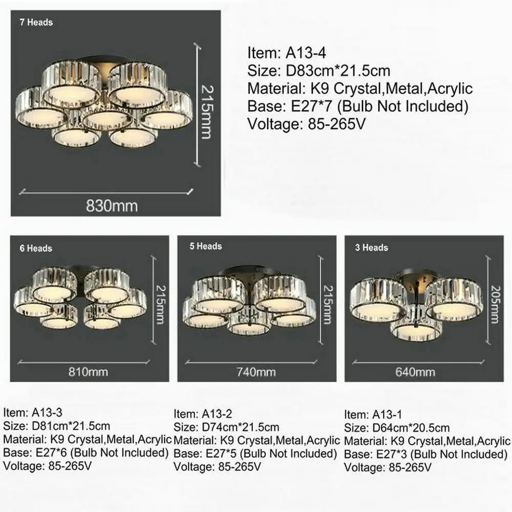 Потолочный светильник K9 светодиодный акриловый для гостиной E27 3 5 6 7|ceiling lights|light for