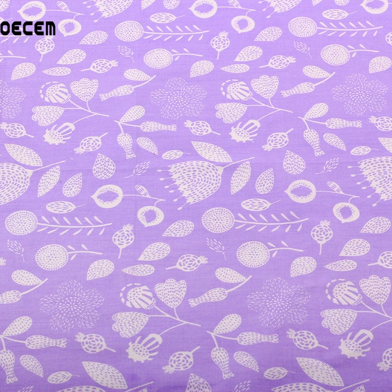 5PCS/lot Cotton Quilting Fabric Purple Tissus Fat Quarter Bundles Patchwork Tecidos For Tilda Doll Dress Handicraft O2-5-2 | Дом и сад