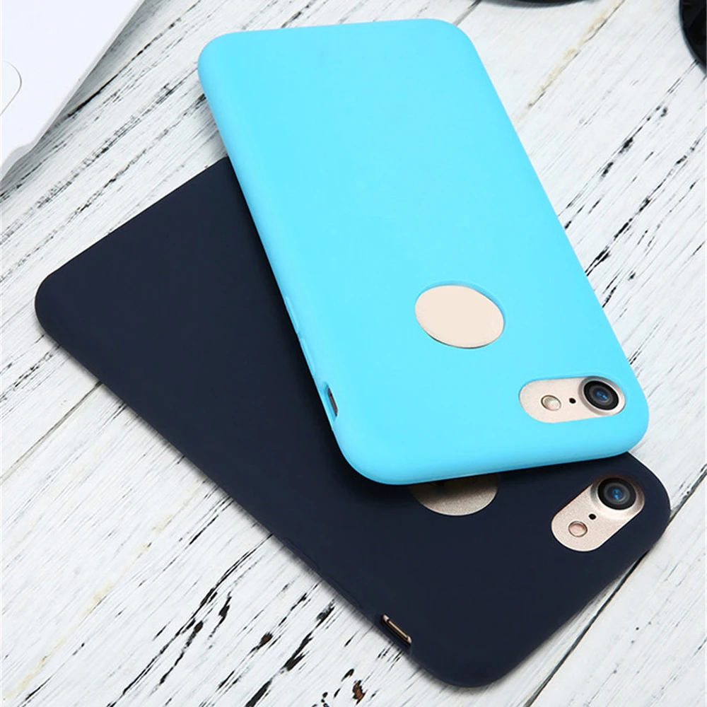 FLOVEME For iPhone 7 Plus Fitted Case 360 Full Protection Soft Cover Candy Color Crystal TPU Silicone |