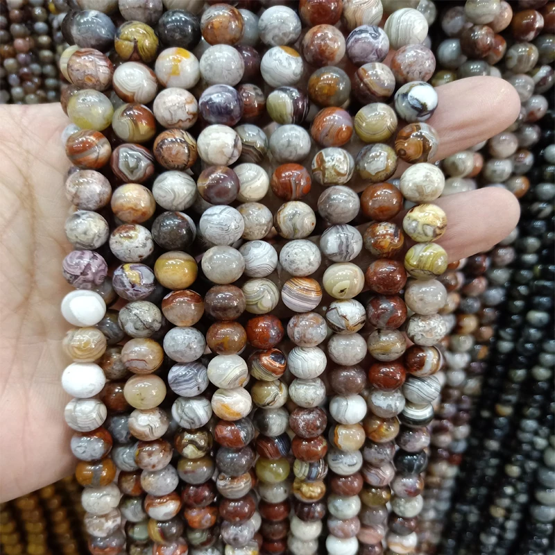 (Free Shipping) 1Strand 8mm Mexico Crazy Lace Agates Round Loose Bead 15.5 inch yl32303 | Украшения и аксессуары