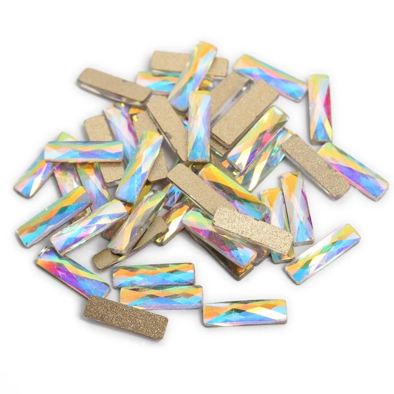 6X8mm Skull Shaped Rainbow/Green rainbow color 30Pcs/Pack Nail Art Rhinestones For women 3D Nails Art Decoration