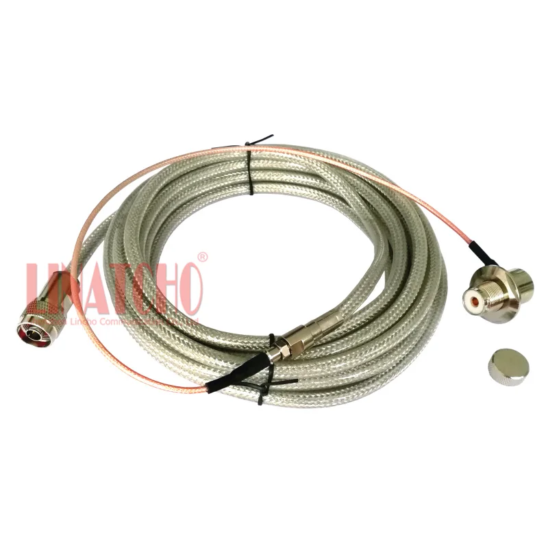 

LINATCHO 5 meters SC-5MS 5D-FV antenna coaxial cable N Male connector FT-7800 FT-7900 mobile car radio