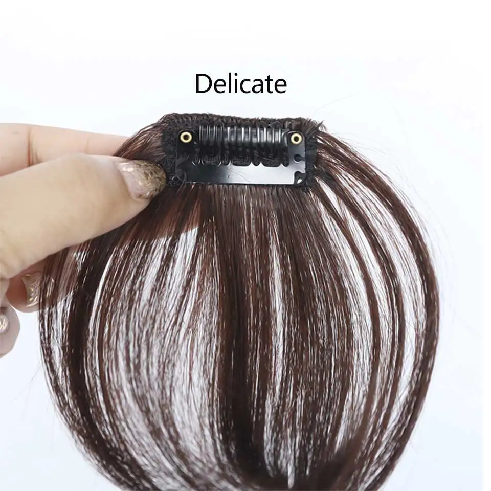 

DIFEI Air Bangs Female Synthetic 3 Colors High Temperature Fiber Wig Bangs Women Bangs
