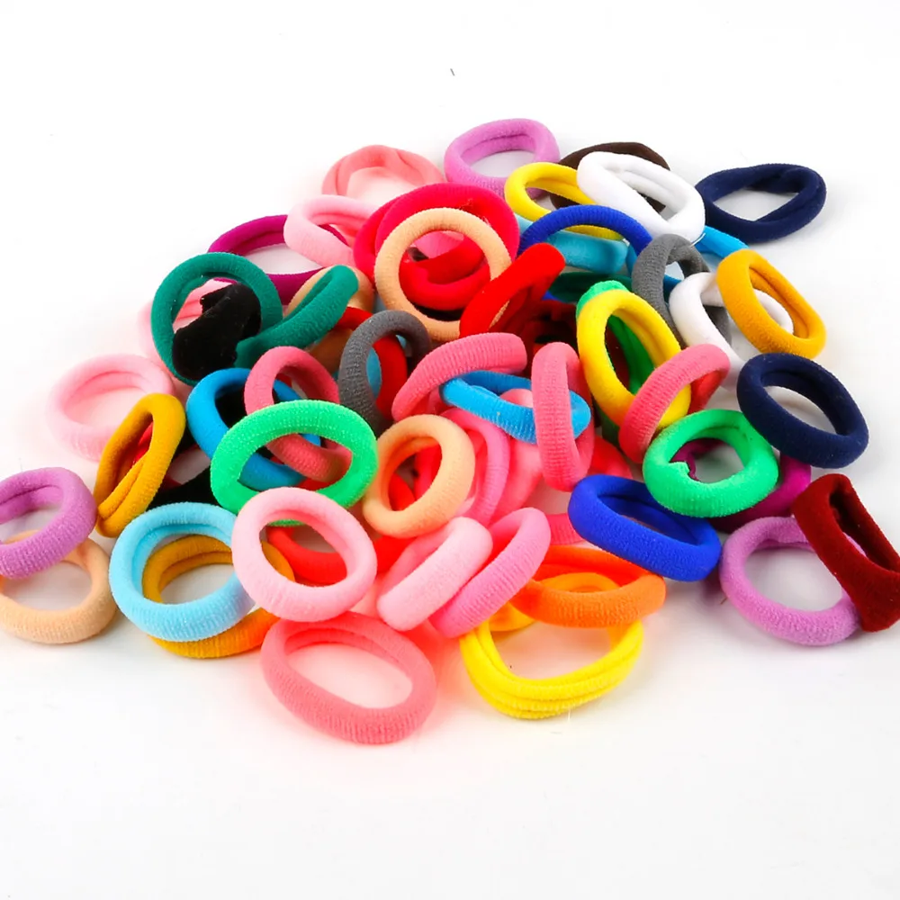 Красочные 40 шт./лот аксессуары для волос девочек резинки эластичные волосы