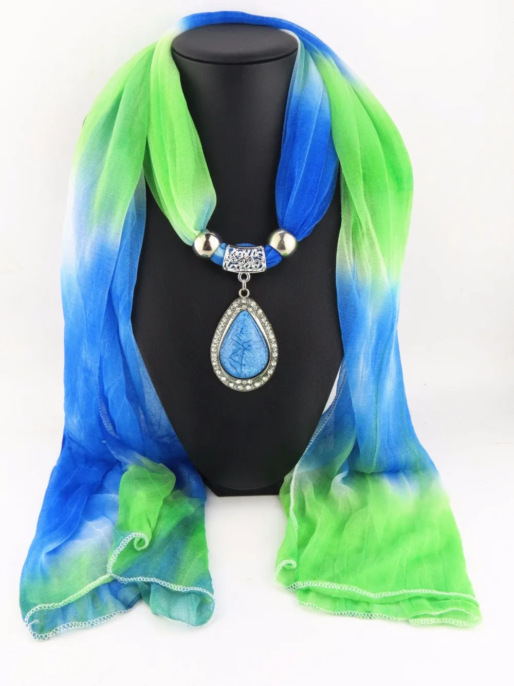 Шарф Ожерелье s для женщин 2017 шармы шарф Капля воды кулон колье ювелирные изделия