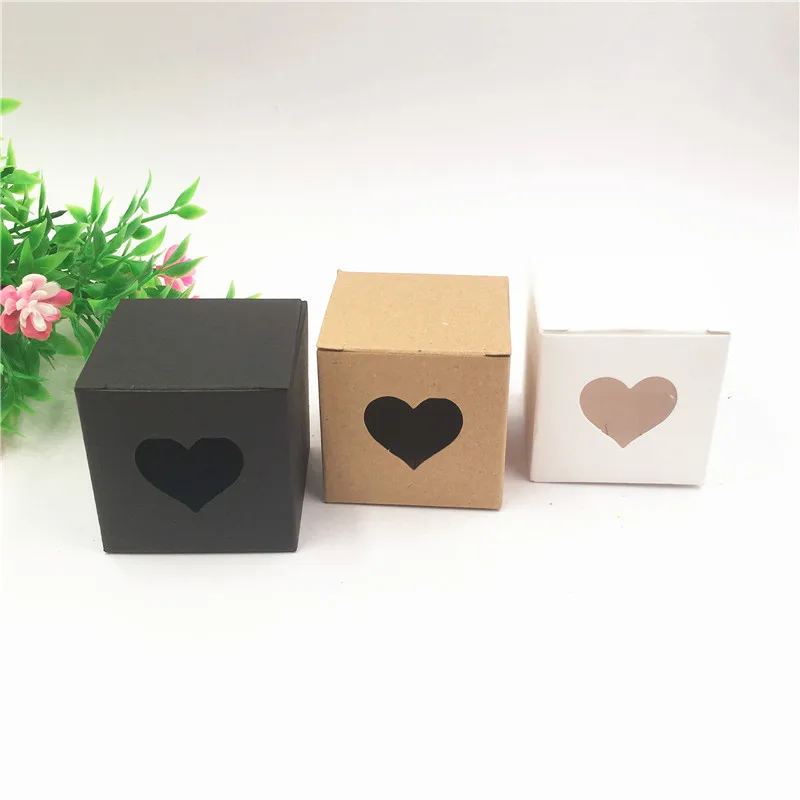 50 шт./лот маленькая квадратная коробка для пирсинга сделай сам 5x5x5 см крафт-бумага