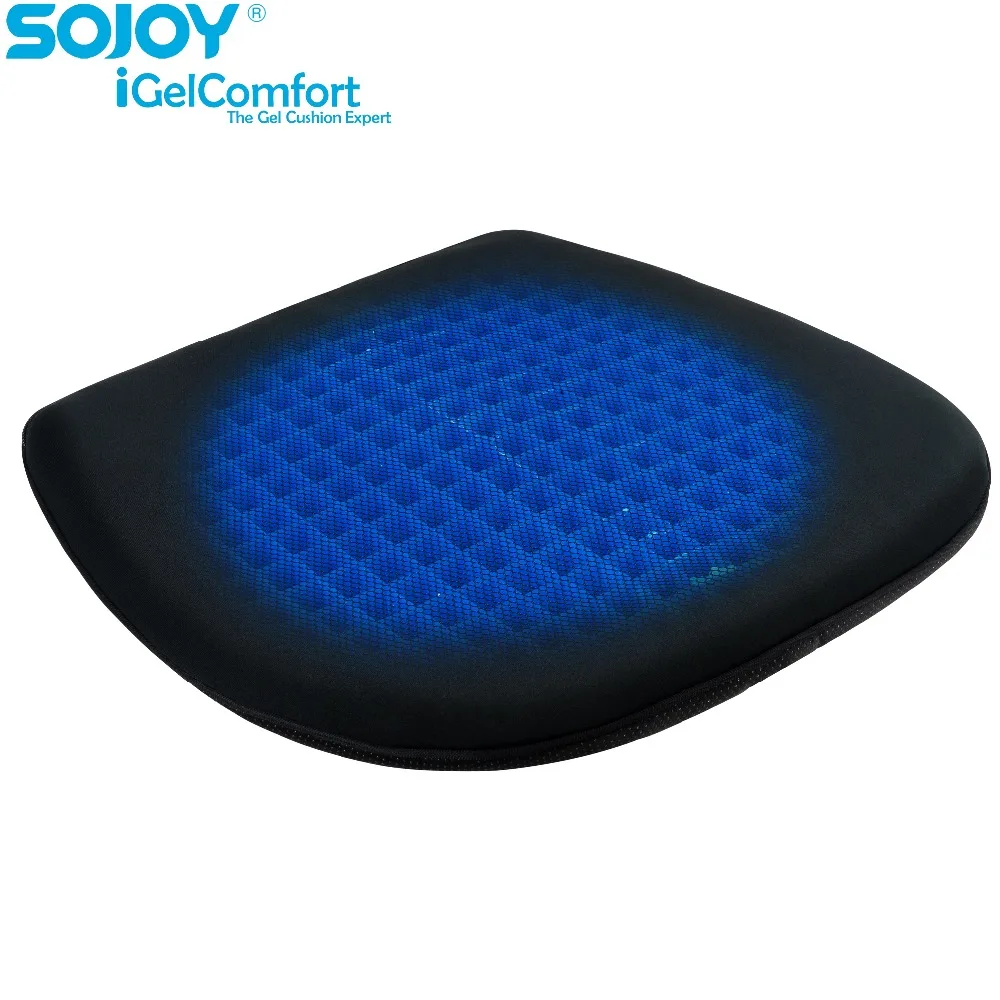 

SOJOY Coccyx Orthopedic Breathable Soft Comfortable Cool 3D Gel Seat Cushion for Car Home Office Outdoor sports Camping Travel