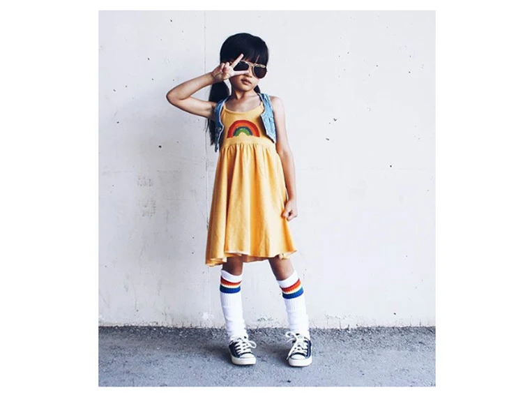 New arrival fashion baby Kids Knee High Socks For Girls Boys Football Stripes Cotton Sports white black socks Old School