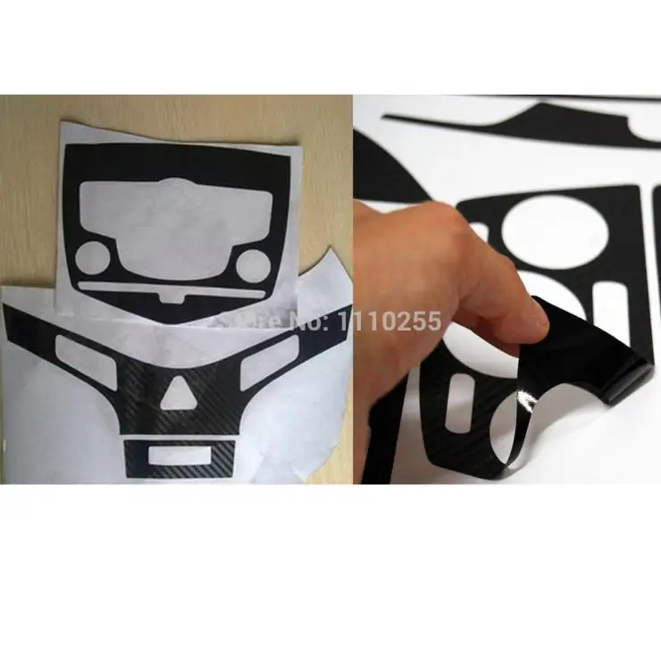 Виниловая наклейка Aliauto из углеродного волокна для автомобиля на центральную