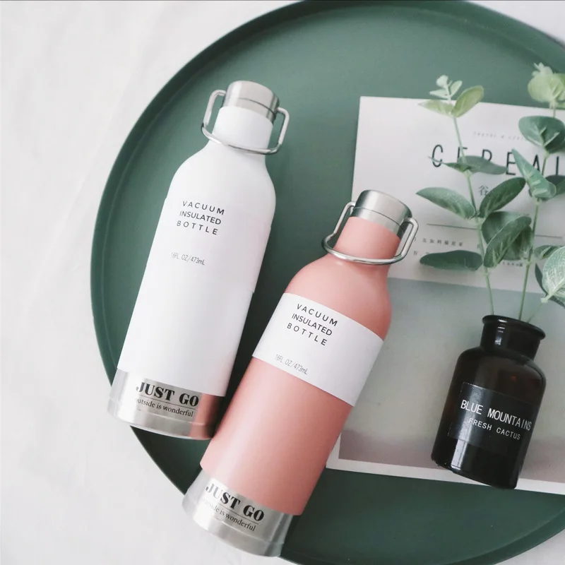 Портативный Нержавеющая сталь Термальность Вакуумная бутылка для воды с