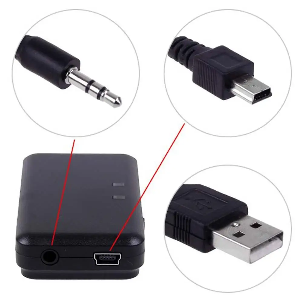 Высокое качество Портативный 5 в 3 мм беспроводной A2DP аудио приемник потокового