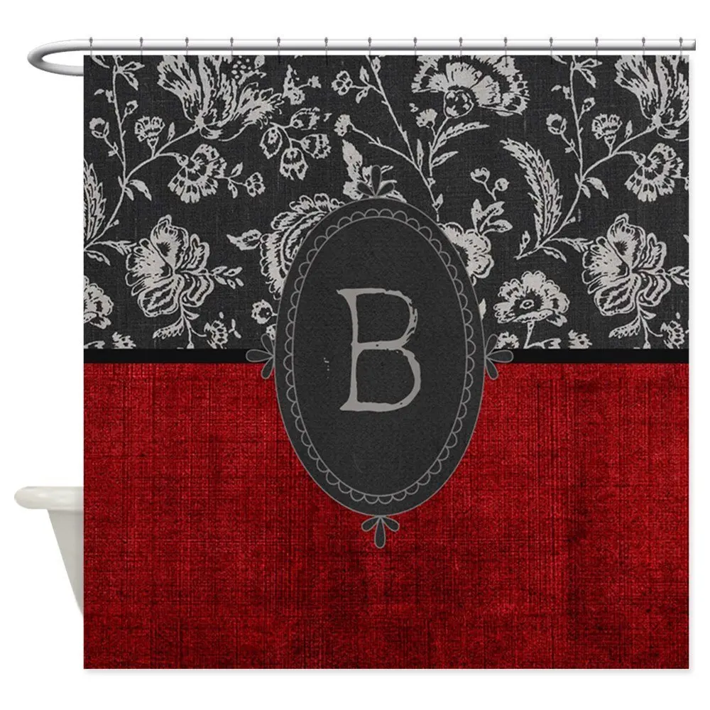 Наш дом Готическая монограмма B занавеска для душа декоративная ткань набор