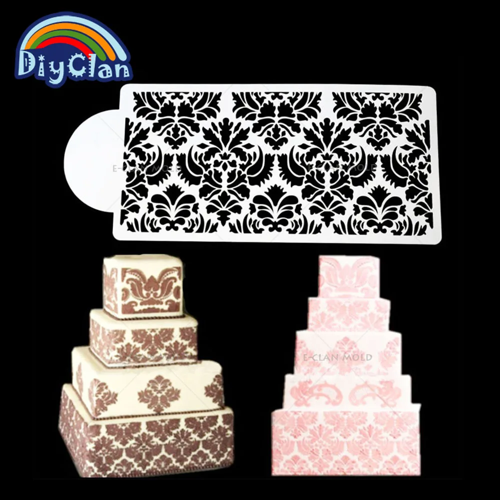 

New Style Flower Design Stencil for Wedding Cake Fondant Decorating Stencils Templates Mold Baking Cake Tools P0056