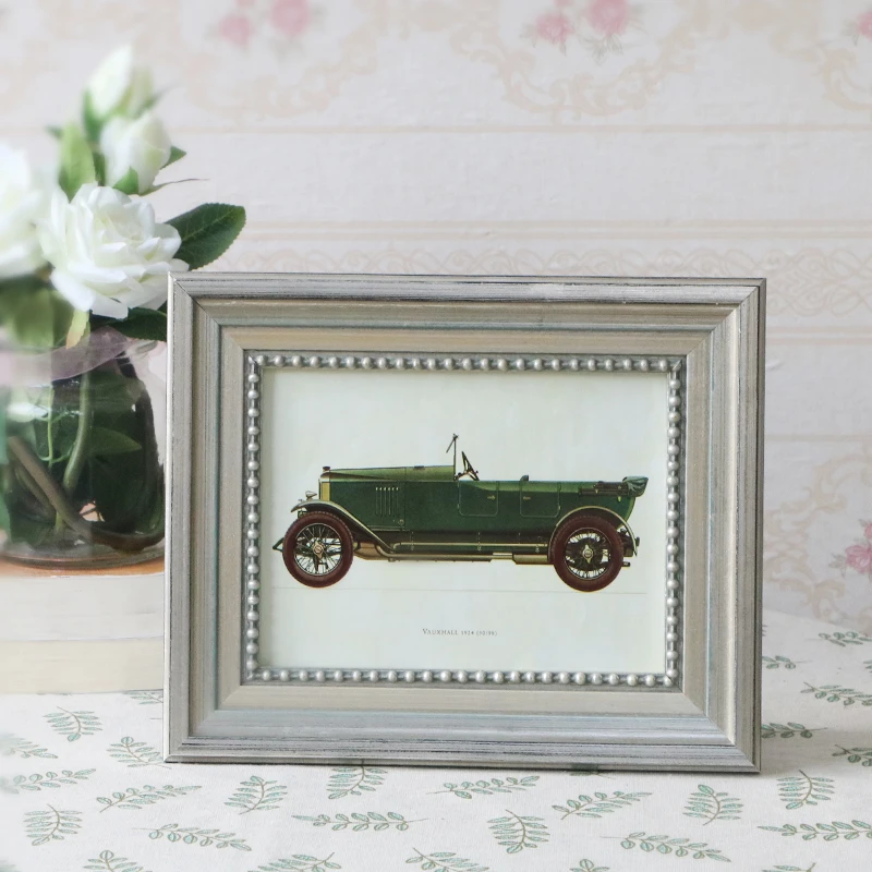 1 шт. Классическая винтажная деревянная фоторамка золотистая/Серебристая 3 10