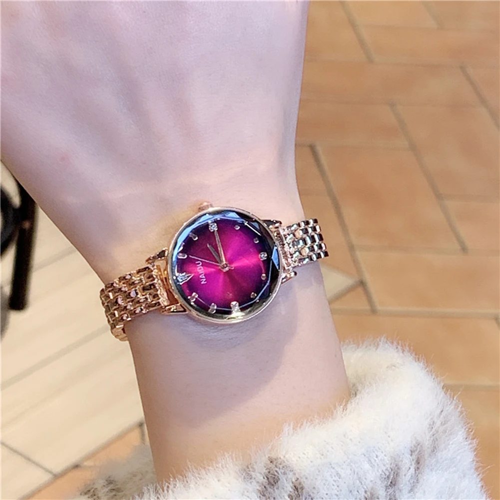 Чудесные женские модные наручные часы с Круглым Циферблатом из сплава сеткой