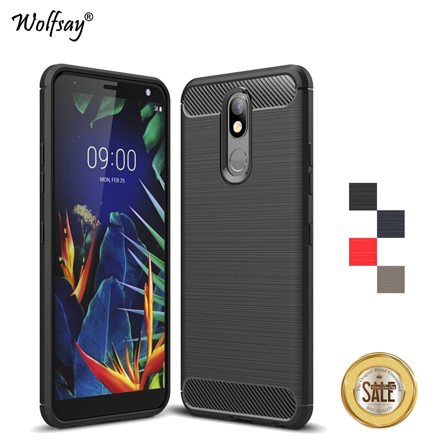 Чехол для LG K40 «Роскошный ударопрочный каркасный мягкий резиновый задний крышечный чехол в стиле щетки K12 Plus K12 + K 40».
