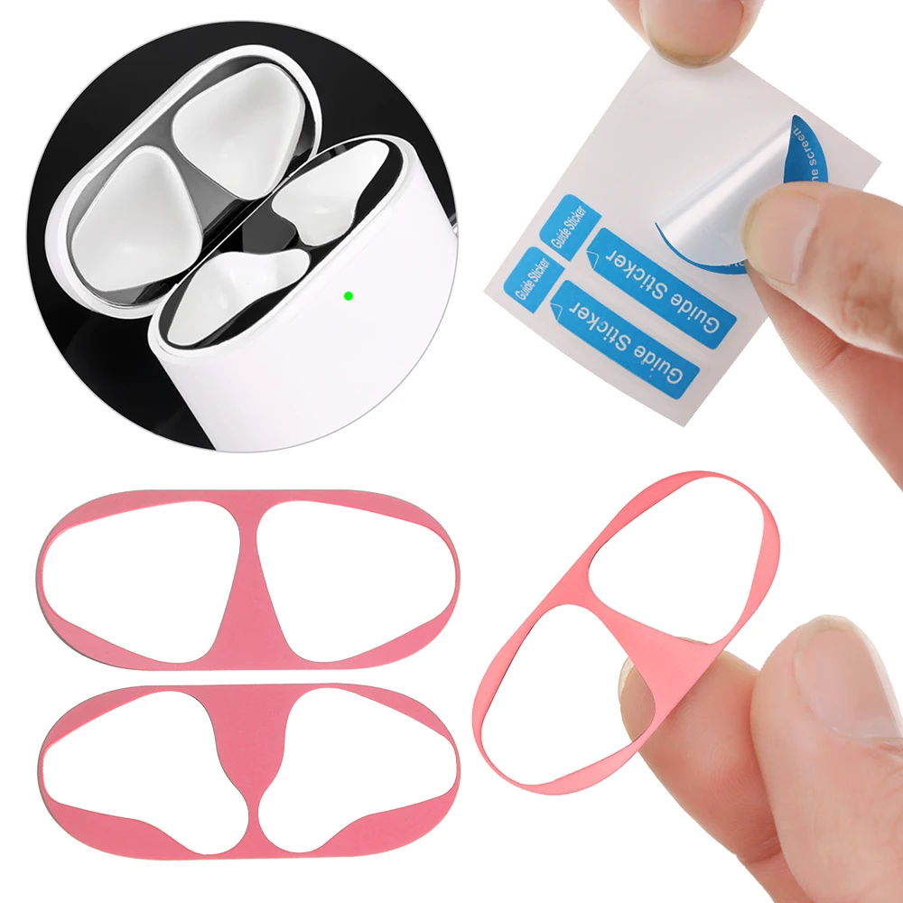 Ультратонкий защитный чехол для Apple AirPods 2 железная стружка защита от пыли Air Pods