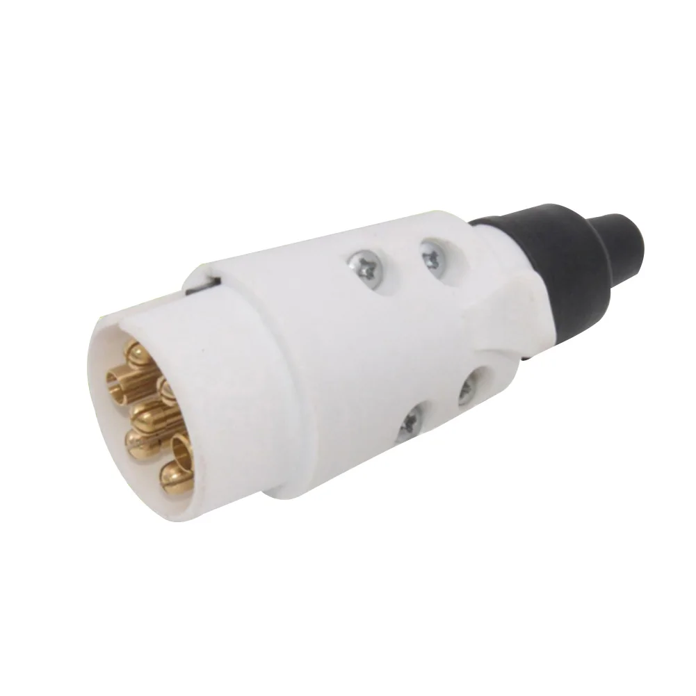 7 Pin 12 V пластиковая Буксировка прицепа заглушка автомобильные аксессуары круглый
