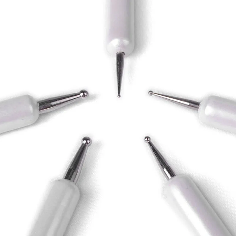 HNM 5 шт. Белые деревянные жемчужные точильные ручки Ручки для рисования точек Набор инструментов для маникюра Nail Art Manicure DIY Tip для гель-лака.