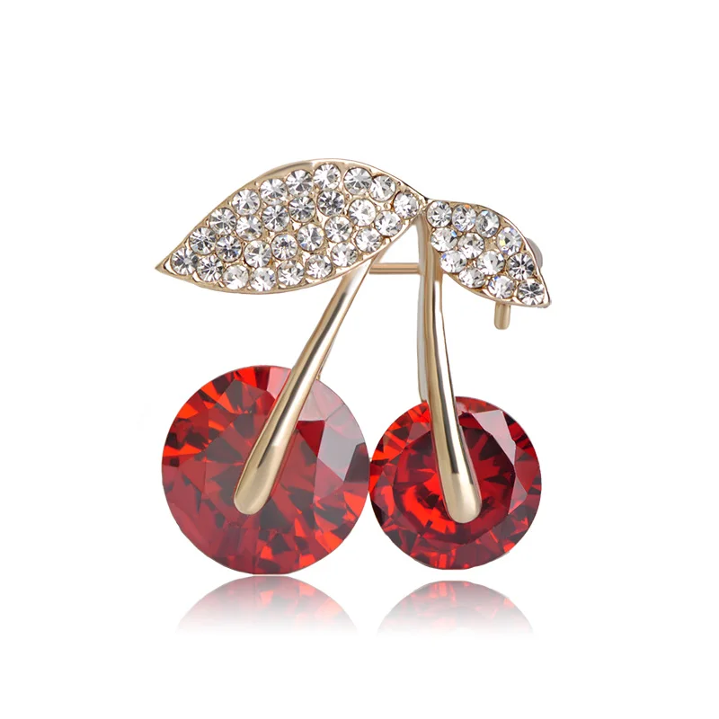 Корейский стиль пота Blingbling вишня высококачественные Броши свитер корсаж