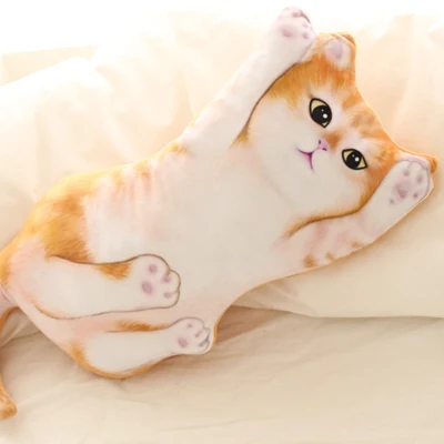 Online Peluche De Gato De Simulación Grande De 60 Cm, Cojín De Perro En 3D Dimensional Con Cierre De Cremallera, Cojín Para Sofá, Cojín, Cojín, Regalo De Cumpleaños S2346