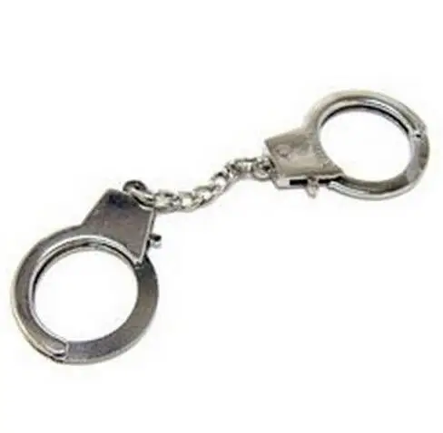Винтажные серебряные открывающиеся полицейские наручники металлический брелок для ключей сумка кольцо для ключей с сумочкой сумки игрушки-"пальцы" манжеты кольцо пара брелок