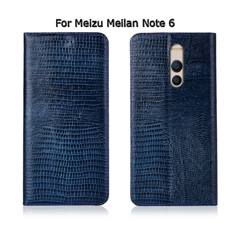 Чехол для телефона для Meizu meilan Note 5 6/Meizu M5 M6 Note текстура под ящерицу раскладной Магнитный чехол подставка натуральная кожа чехол для телефона