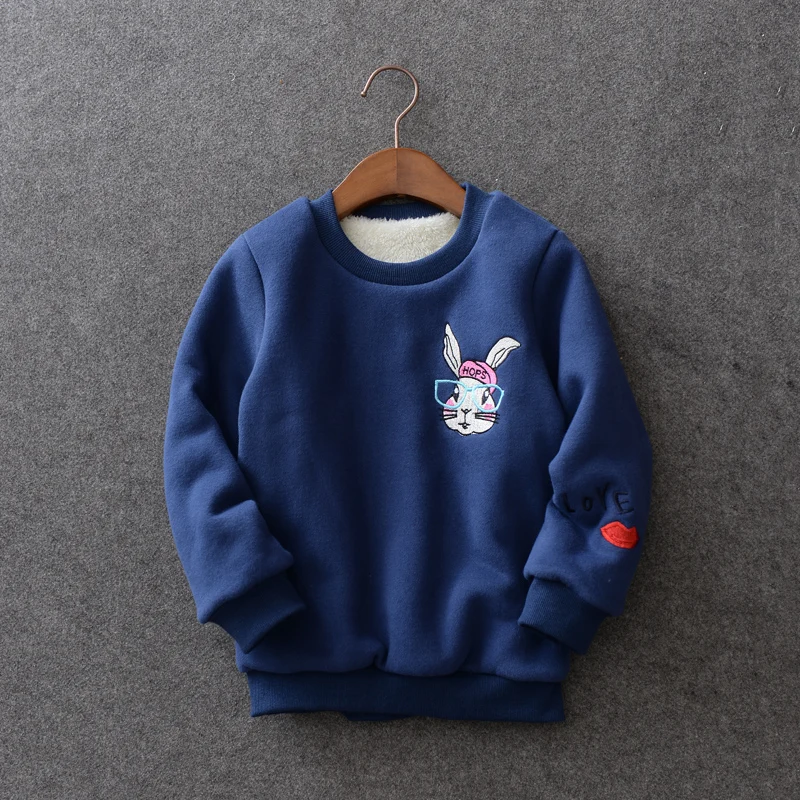 Пуловер Куртка Теплый Вельвет Детей Hids Мальчиков и Девочек Осенью Зимой