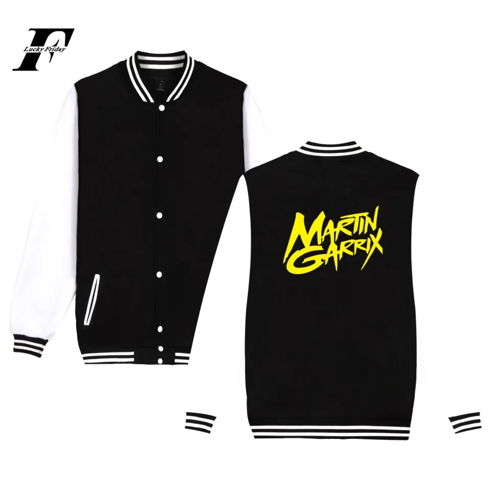 Бейсбольные куртки Martin Garrix с логотипом свитшоты принтом на пуговицах фанатская