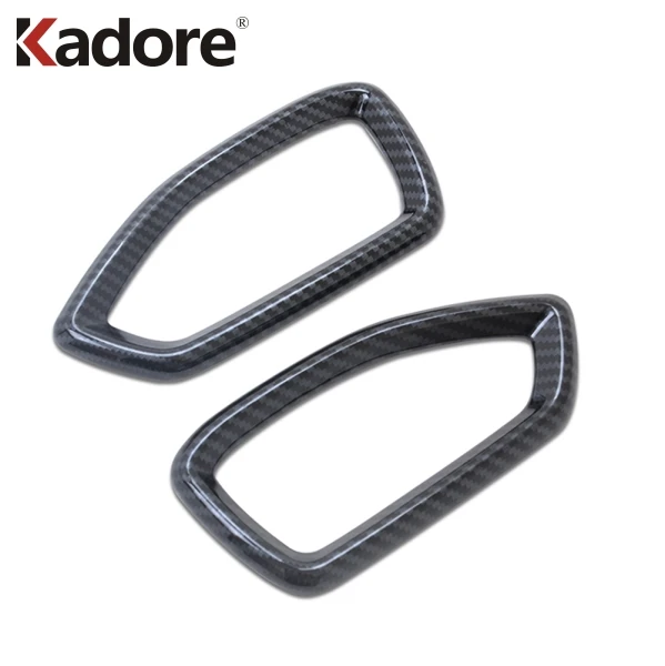 Carbon Fiber Plastic Для hyundai Santa Fe углеродное волокно вентиляционное отверстие выходное покрытие отделка украшения литье автомобиля Стайлинг Аксессуары для интерьера - Название цвета: Carbon Fiber Plastic