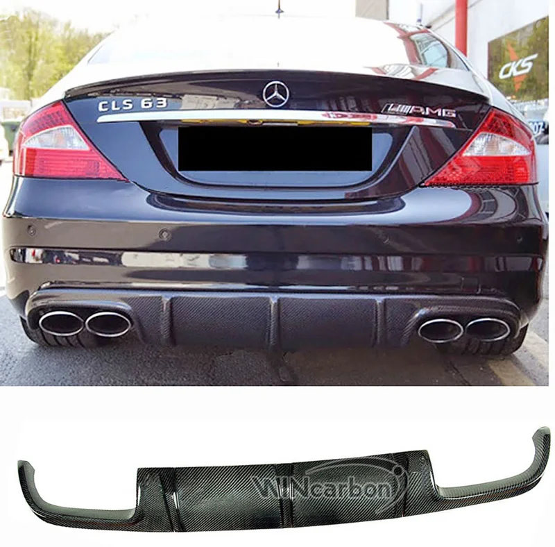 3K задний бампер из настоящего углеродного волокна для Mercedes Benz W219 CLS CLS55 CLS63 AMG модель 2006-2011