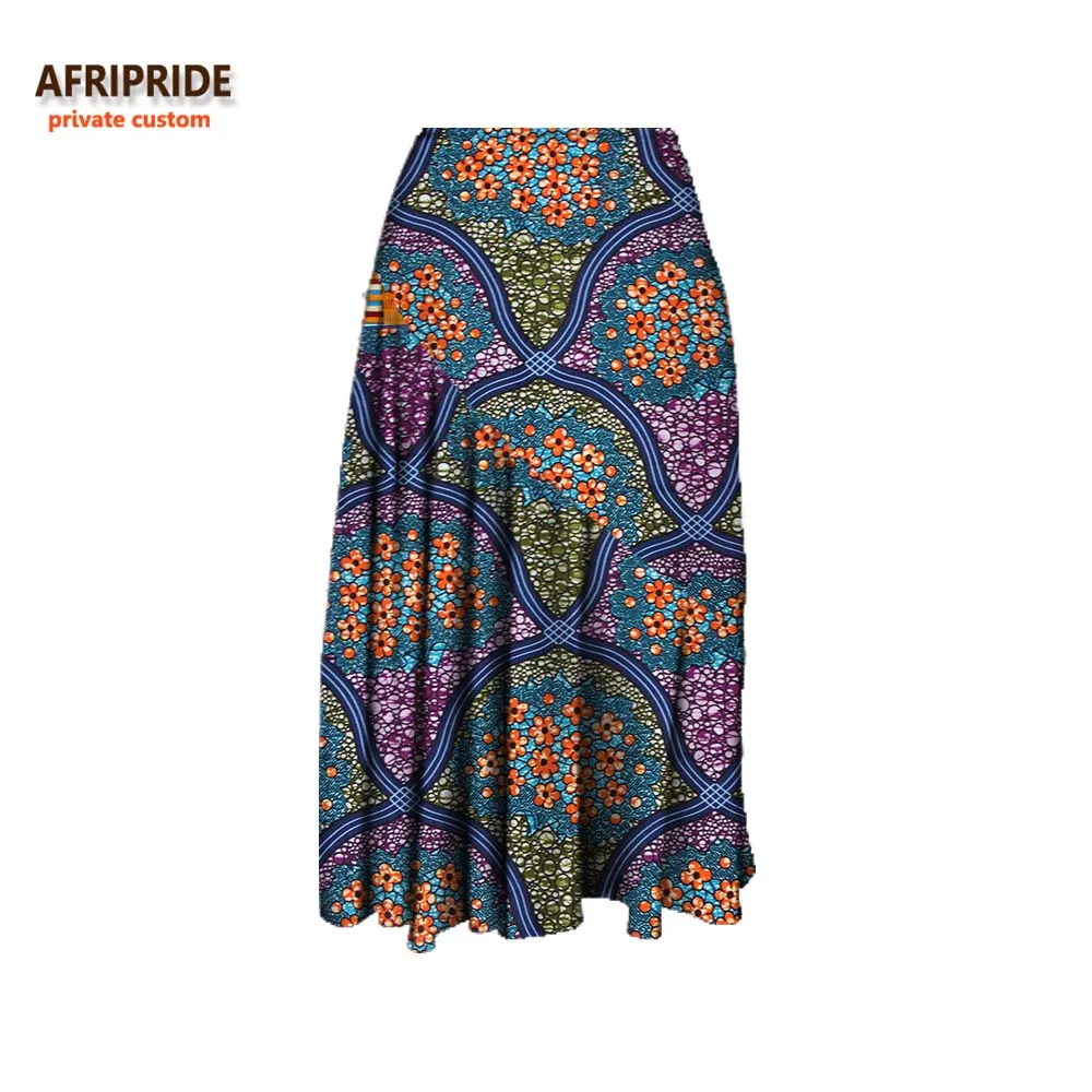 Весенняя Повседневная Женская юбка AFRIPRIDE, Женская юбка длиной до середины икры, хлопок, ручная работа, Африканский принт 722710