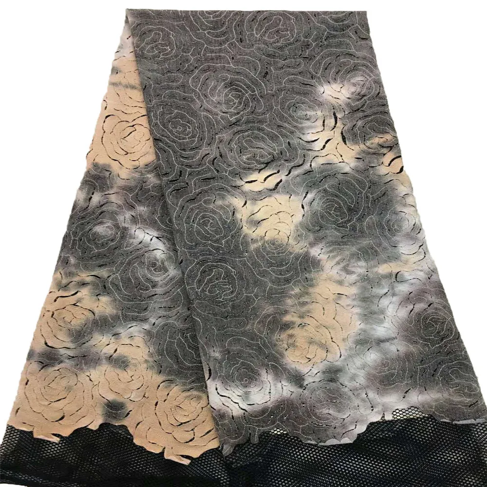 African High Quality Net Laces fabric 2018 latest French Special Black Lace Fabric for dress X704-1 | Дом и сад